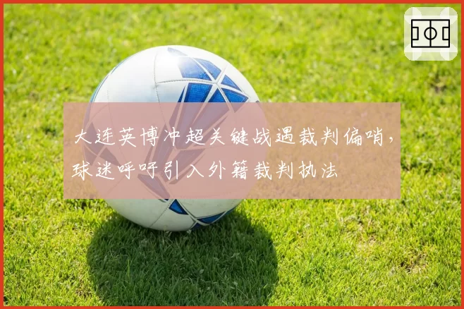大连英博冲超关键战遇裁判偏哨,球迷呼吁引入外籍裁判执法